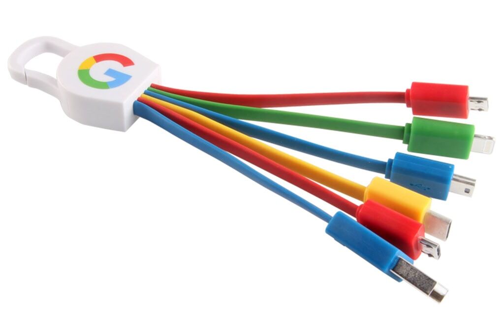 Multi-Plug Charging Cable with Hook Multi-Plug Charging Cable with Hook