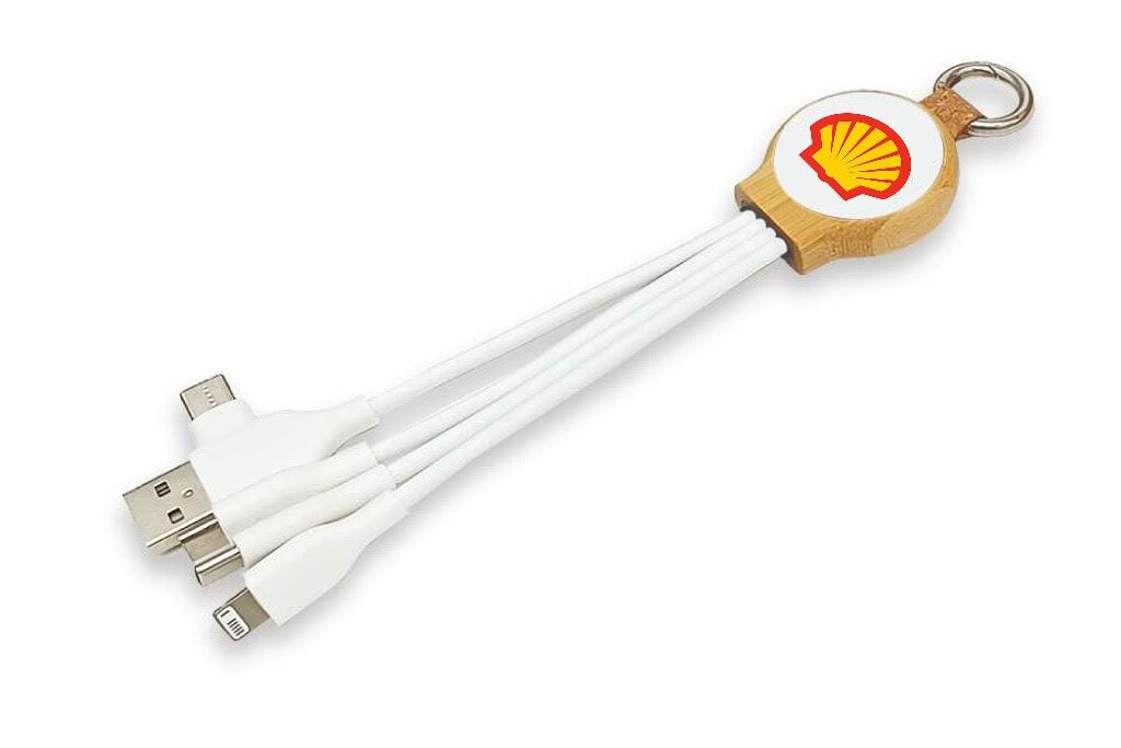 Eco-Friendly Bamboo Multi-Charging Cable