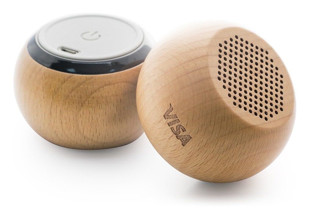 Mini Round Wooden Bluetooth Speaker