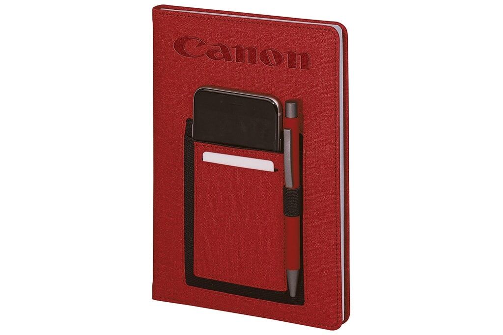 Notebook with Phone Pocket