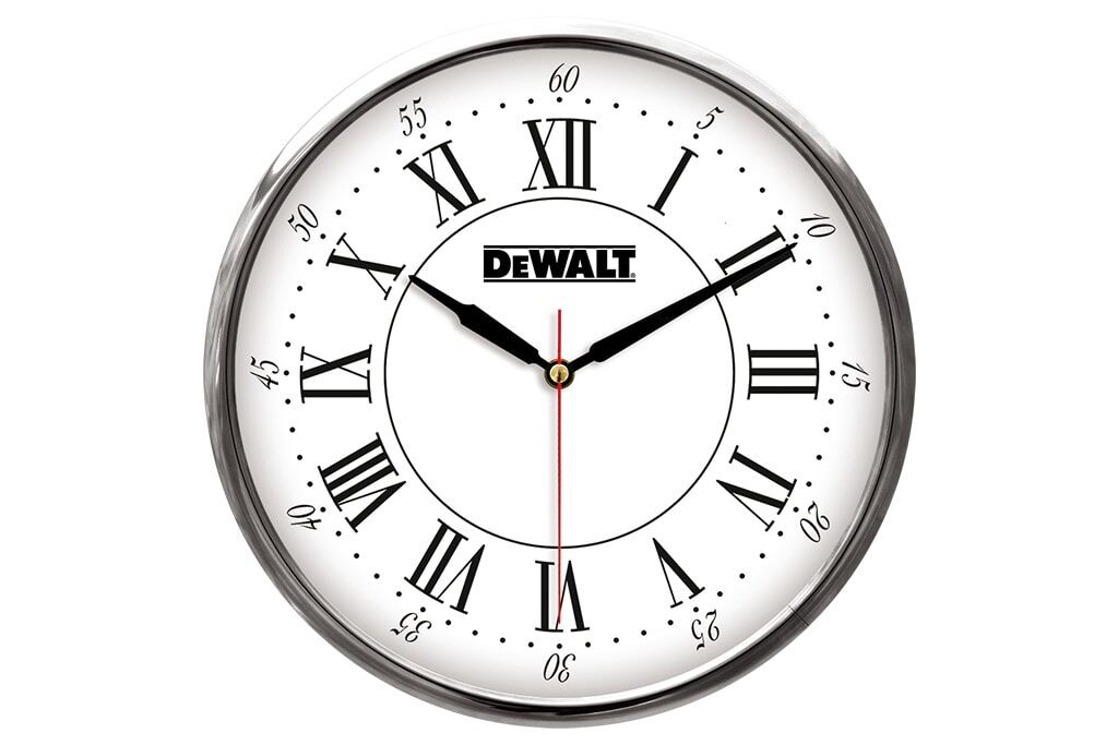 Metal Frame Glass Face Wall Clock