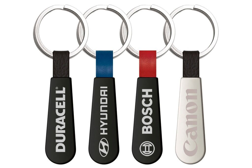 Leather & Metal Keychain