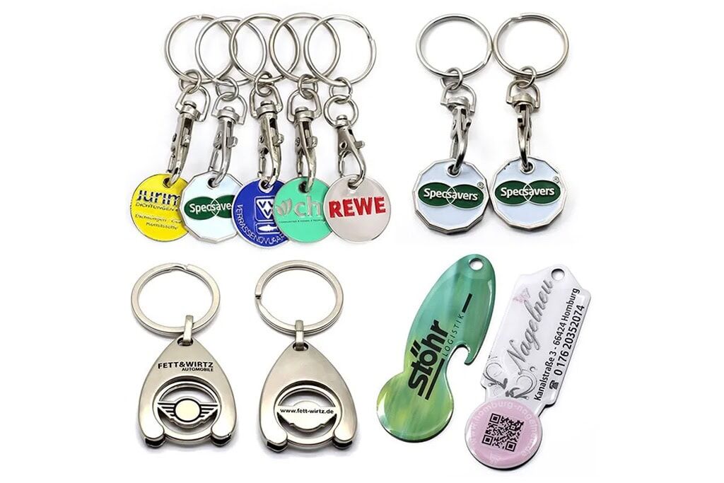 Shopping Cart Coin Keychain